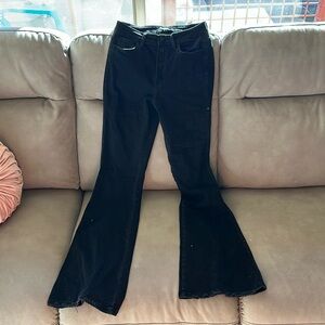 Black flare jeans